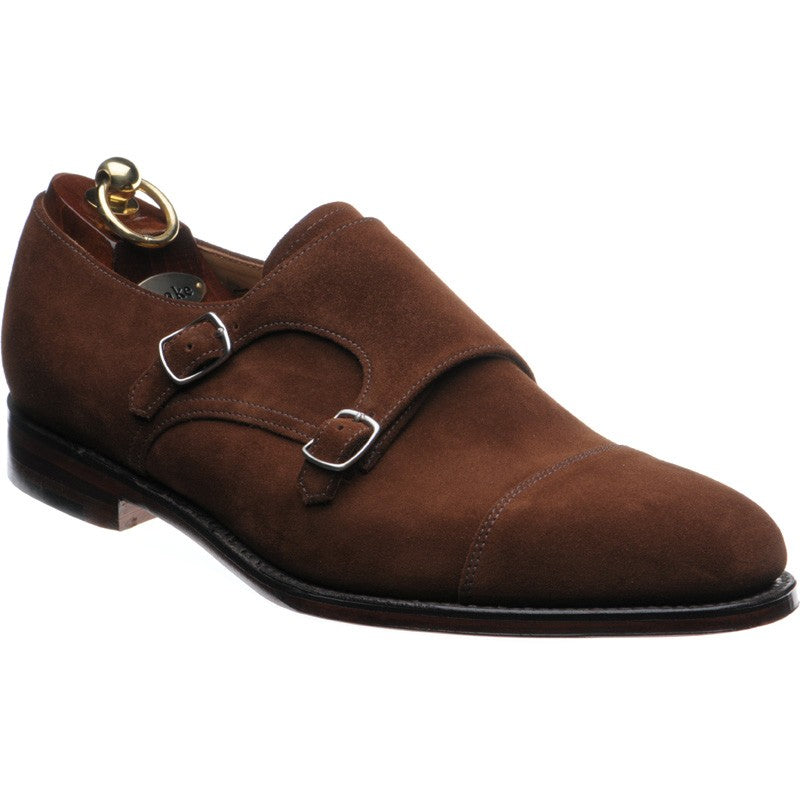 Product image for Loake Cannon mens double monk shoes in polo suede (second)