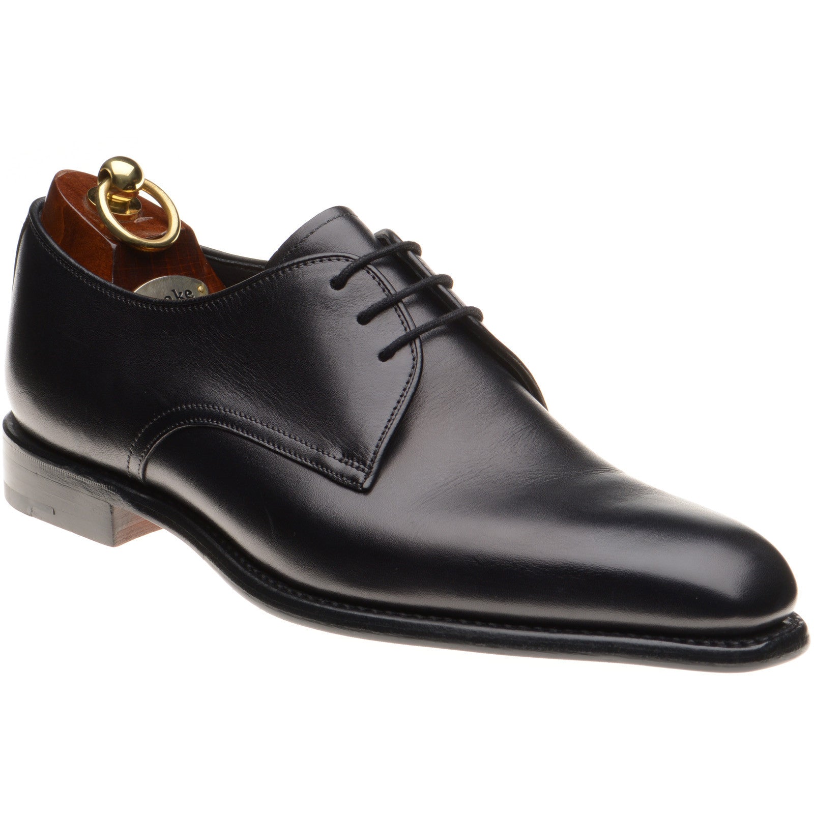 Product image for Loake Capel mens hybrid-soled Derby shoes in black calf (second)
