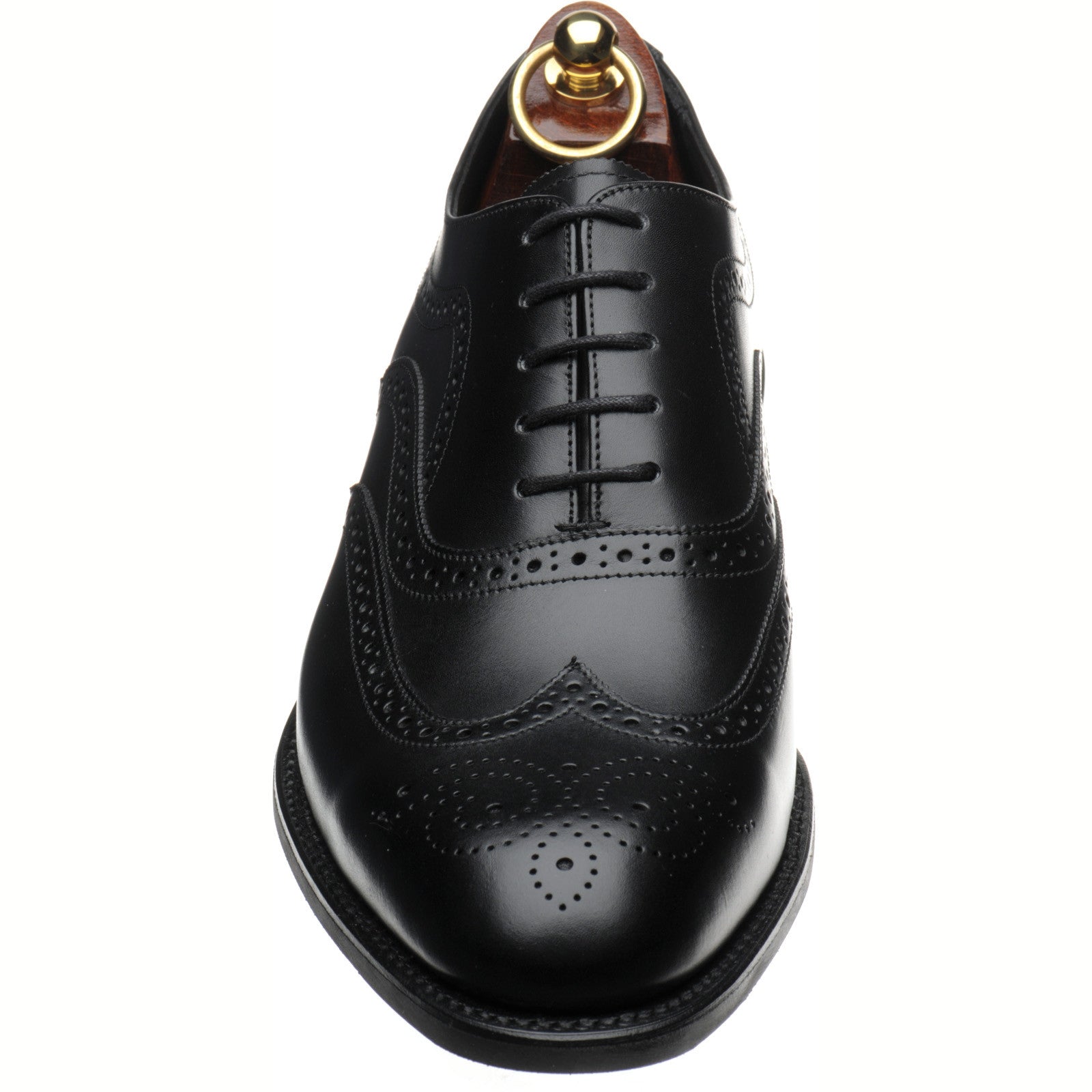 Product image for Loake Castlegate mens rubber-soled brogues in black calf (second)