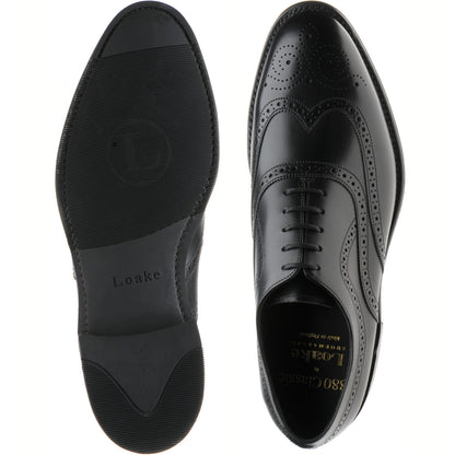 Product image for Loake Castlegate mens rubber-soled brogues in black calf (second)