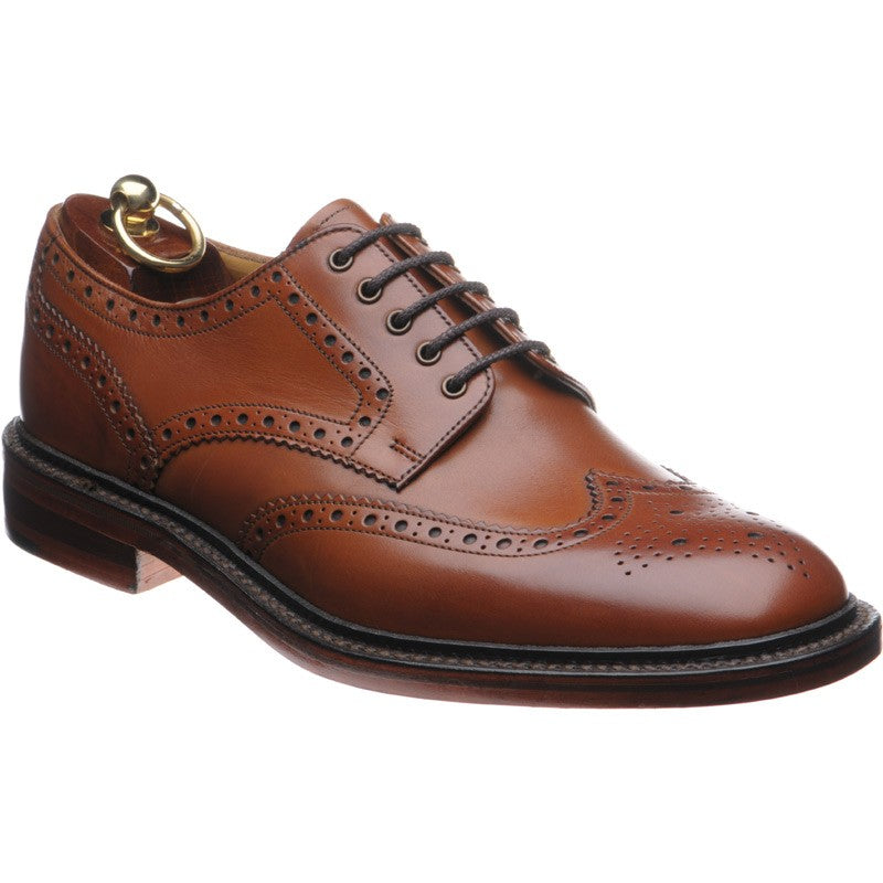 Product image for Loake Chester mens brogues in mahogany calf