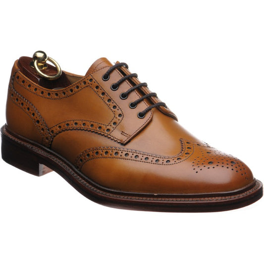 Product image for Loake Chester mens brogues in tan burnished calf (second)