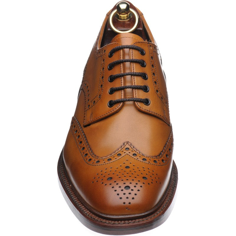 Product image for Loake Chester mens brogues in tan burnished calf (second)