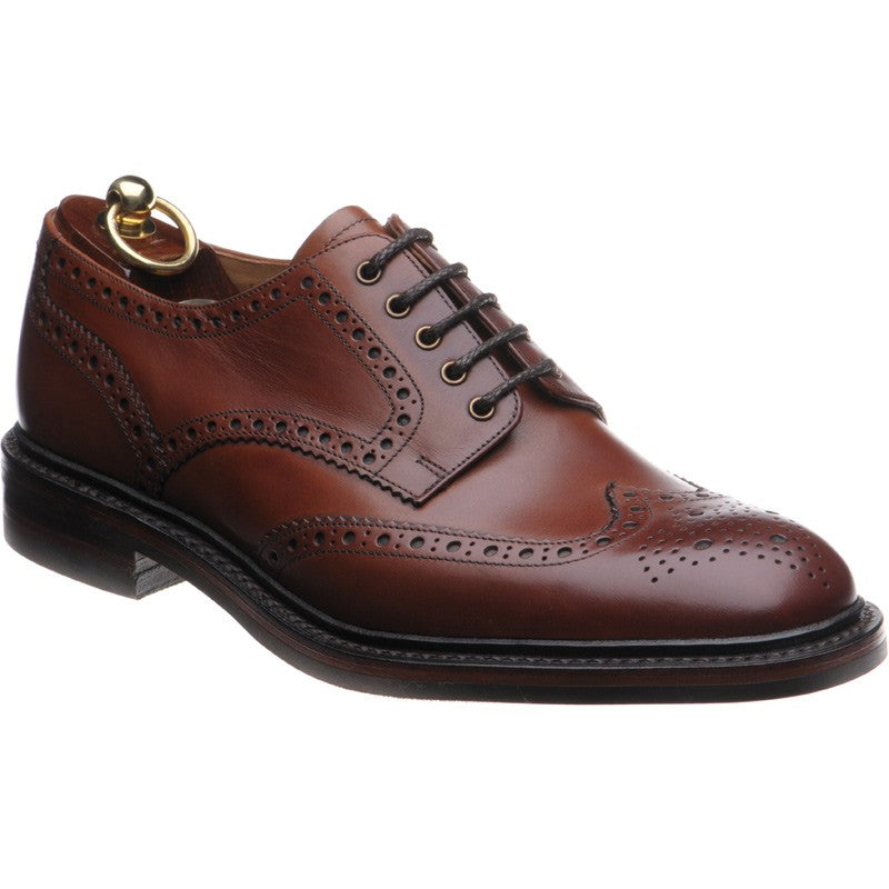 Chester rubber soled brogues mahogany calf