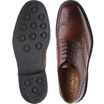 Product image for Loake Chester (Rubber) mens rubber-soled brogues in mahogany calf (second)