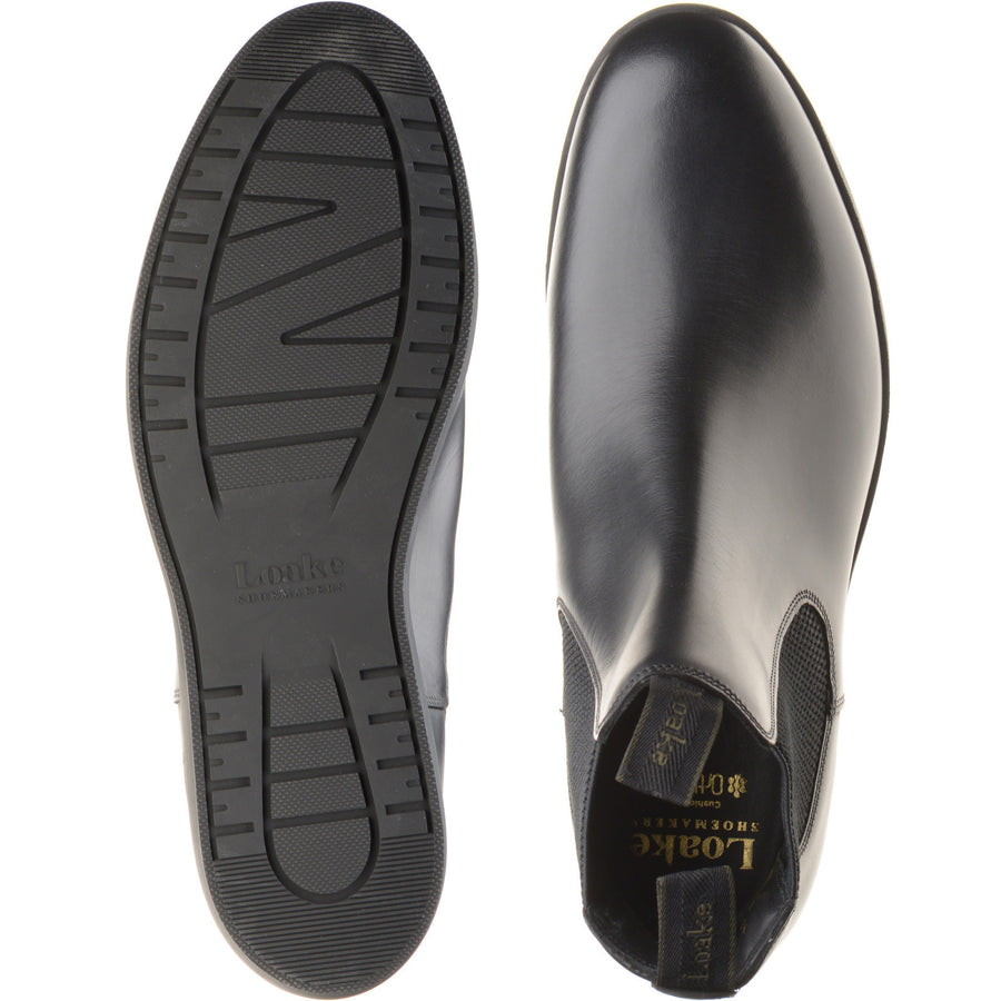 Product image for Loake Conrad mens rubber-soled Chelsea boots in black calf