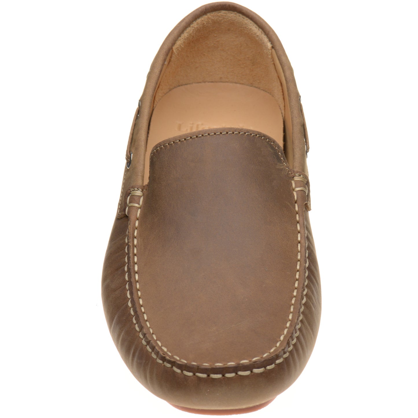 Product image for Loake Donington mens rubber-soled driving moccasins in brown oiled nubuck