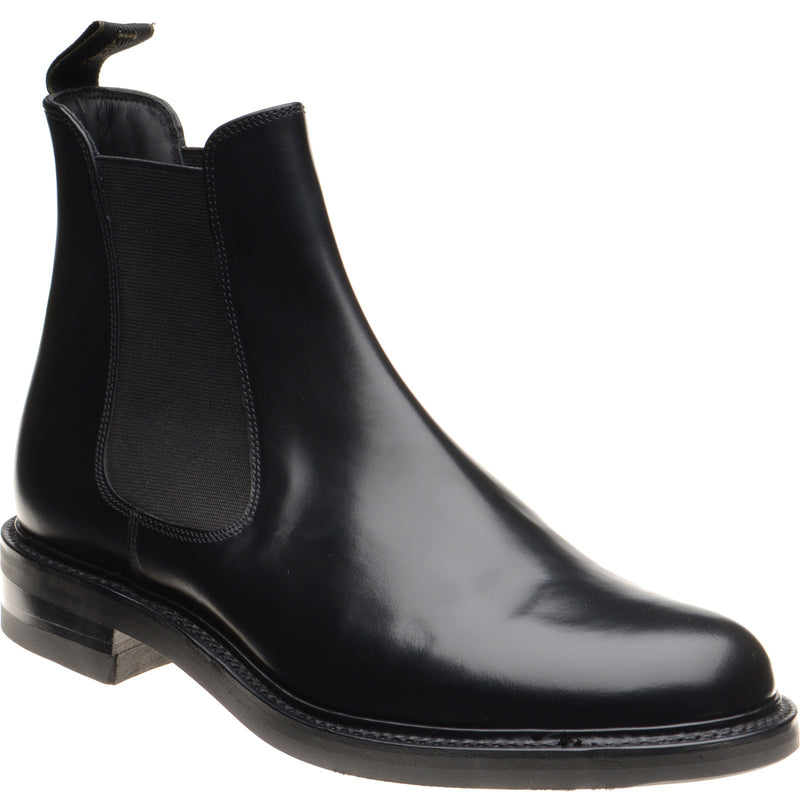 Product image for Loake Dorchester mens rubber-soled Chelsea boots in black polished (second)