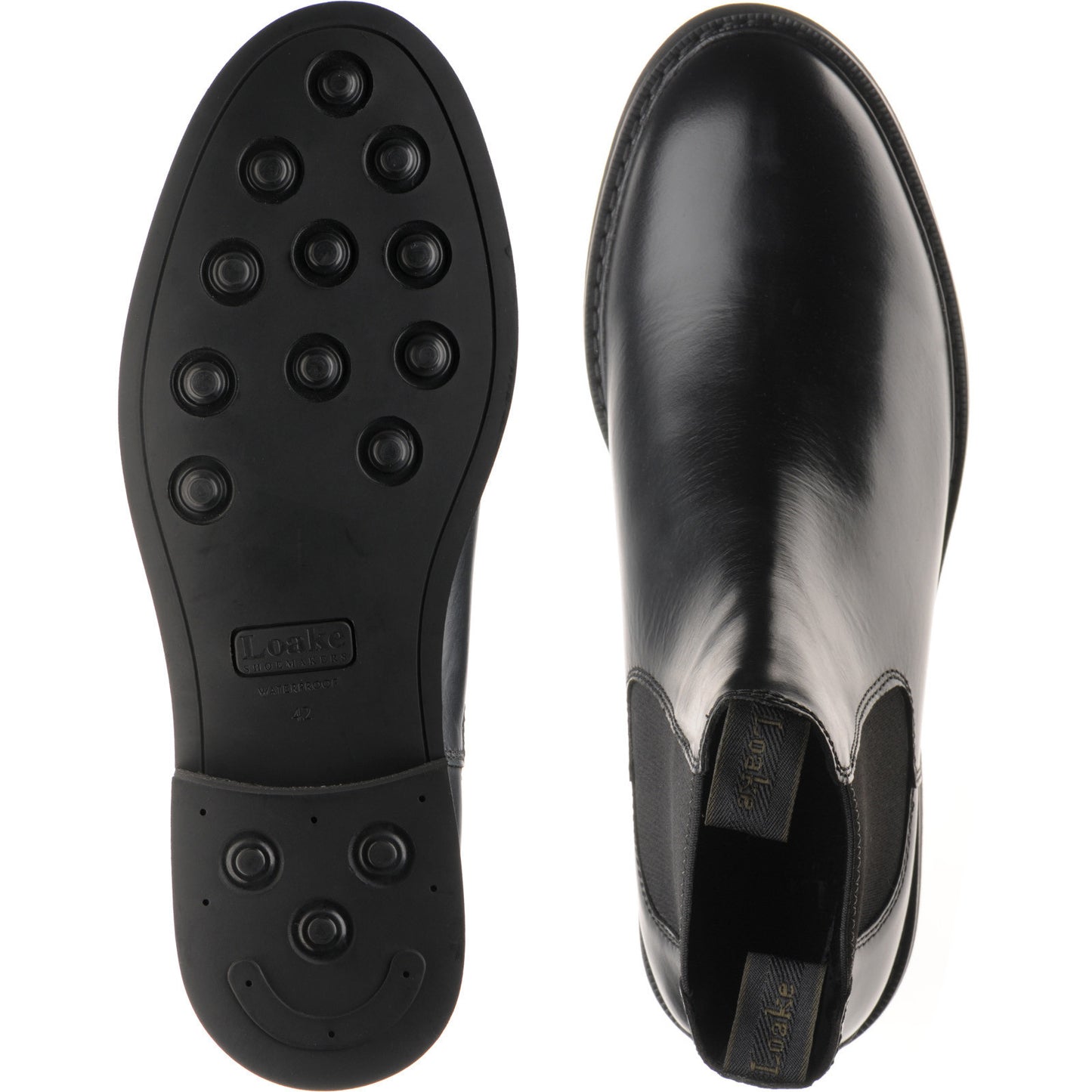 Product image for Loake Ducksworth in black waxy calf