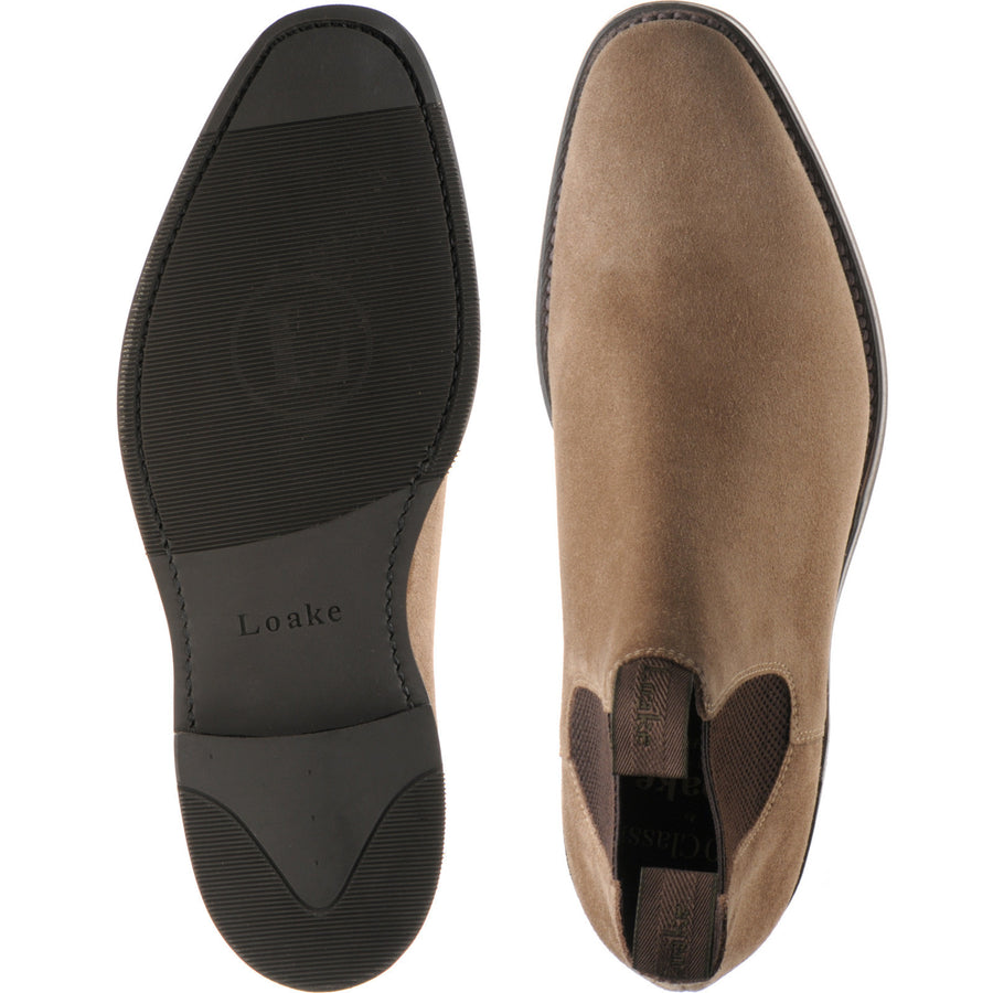 Product image for Loake Emsworth mens rubber-soled Chelsea boots in flint suede (second)