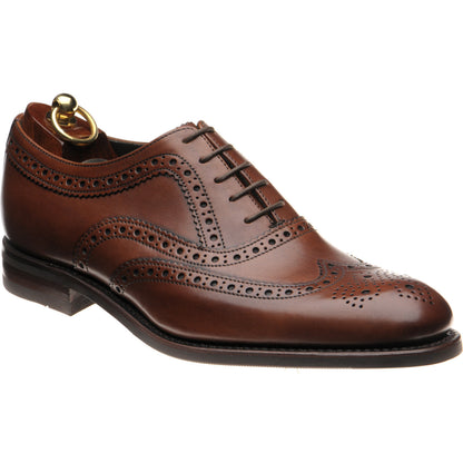 Product image for Loake Fearnley Rubber mens rubber-soled brogues in cedar calf (second)