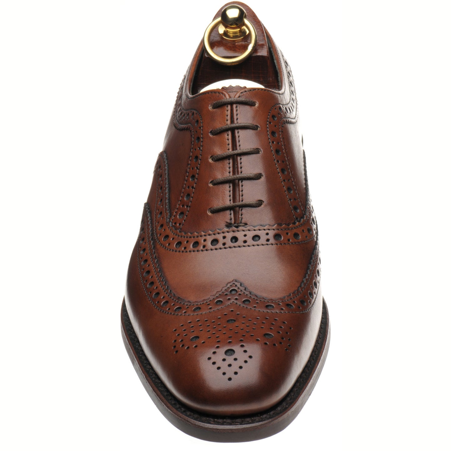 Product image for Loake Fearnley Rubber mens rubber-soled brogues in cedar calf (second)