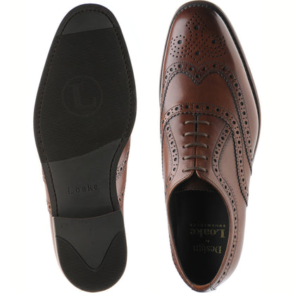 Product image for Loake Fearnley Rubber mens rubber-soled brogues in cedar calf (second)