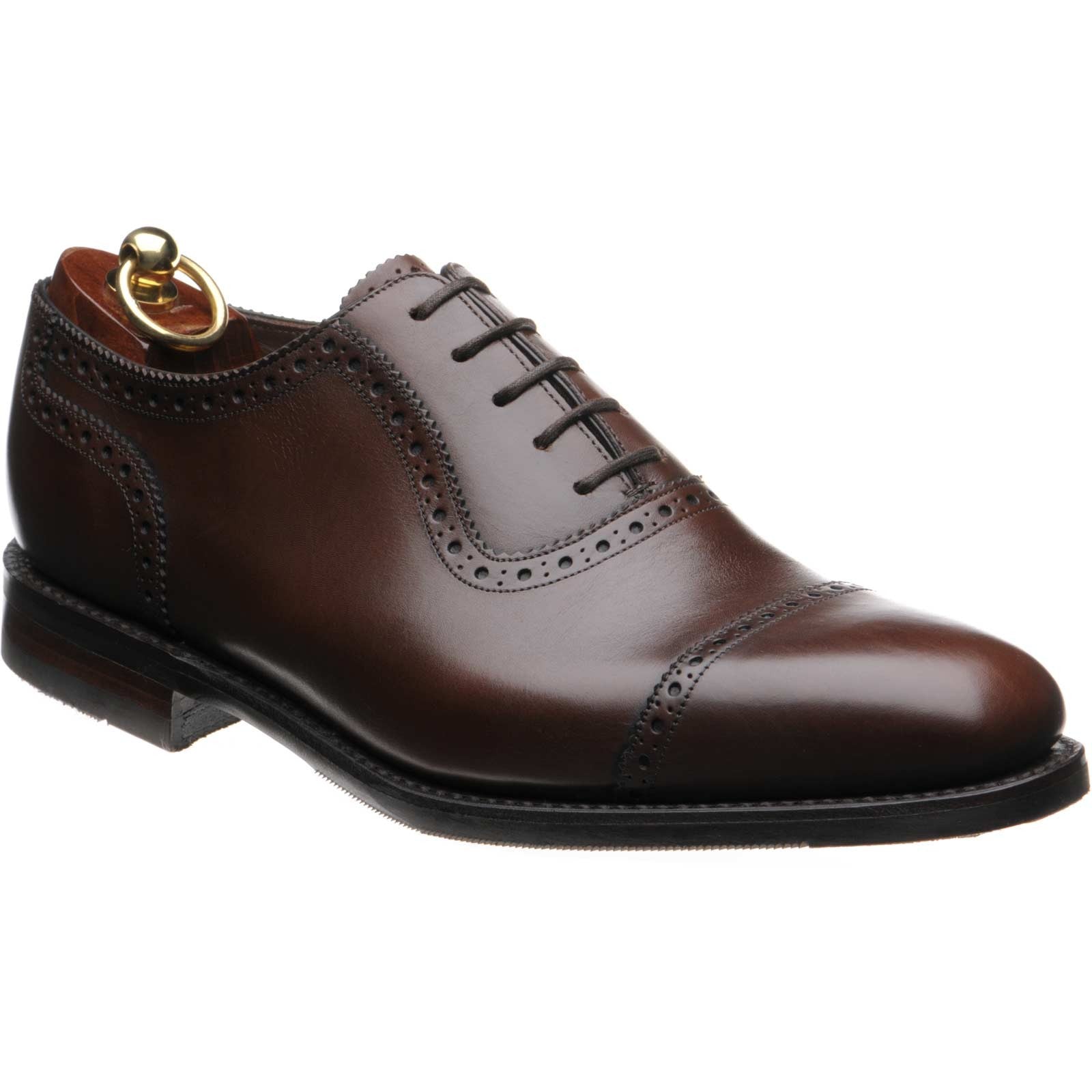 Fleet rubber soled semi brogues dark calf
