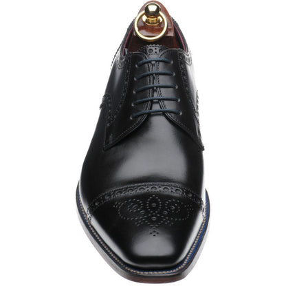 Product image for Loake Foley mens semi-brogues in black calf (second)