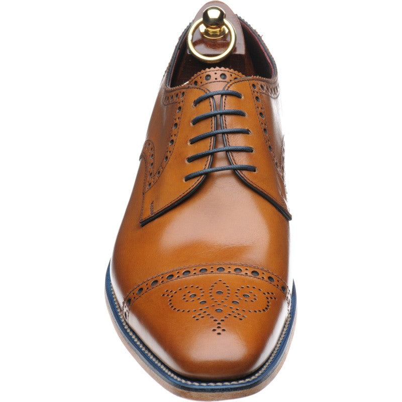 Product image for Loake Foley mens semi-brogues in tan calf (second)