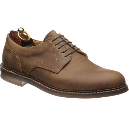 Product image for Loake Franklin mens rubber-soled Derby shoes in brown oiled nubuck (second)