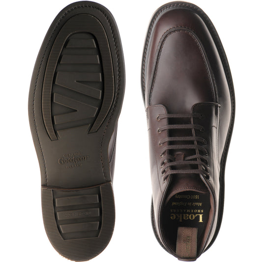 Product image for Loake Gisbourne mens rubber-soled boots in dark brown waxy (second)