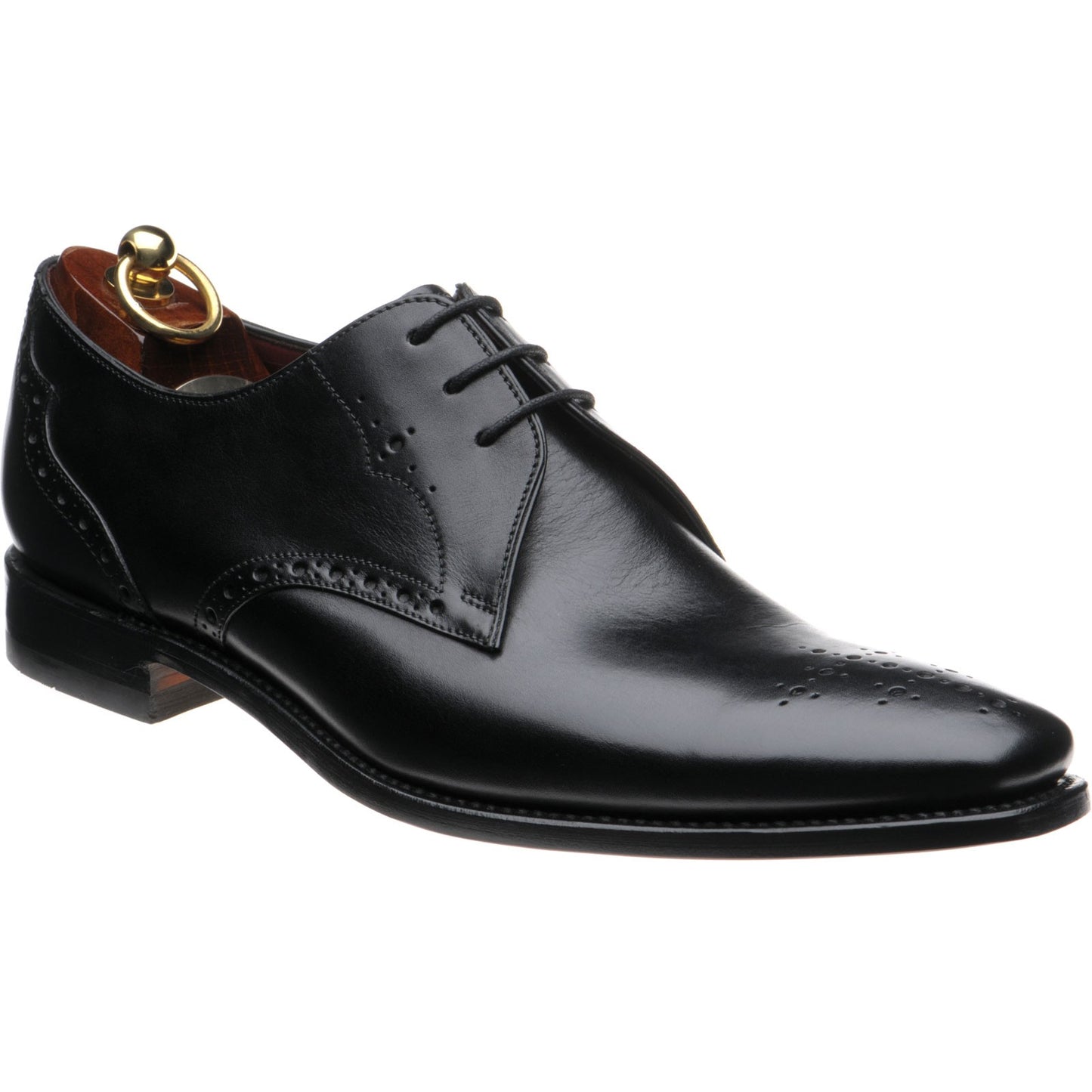 Product image for Loake Hannibal mens brogues in handpainted black calf (second)