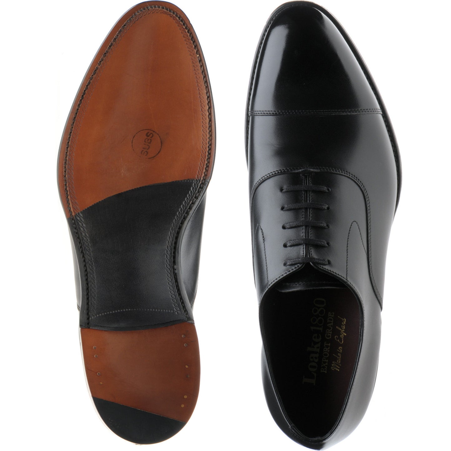Product image for Loake Hanover mens Oxfords in black calf (second)