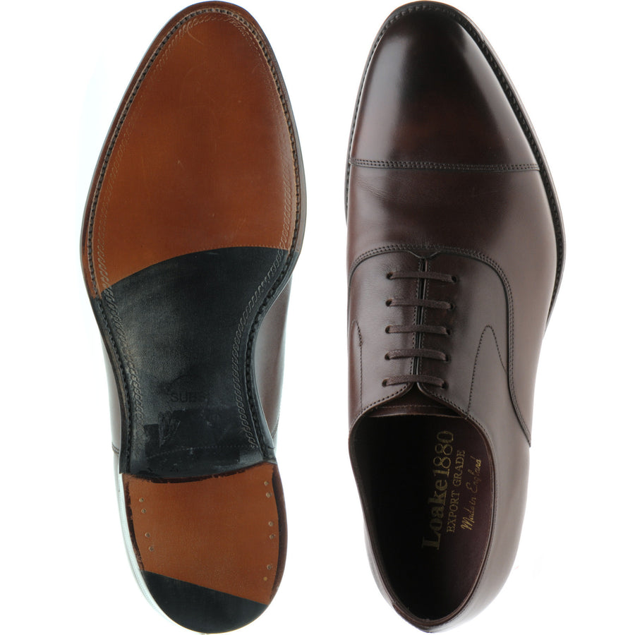 Product image for Loake Hanover mens Oxfords in coffee brown calf (second)