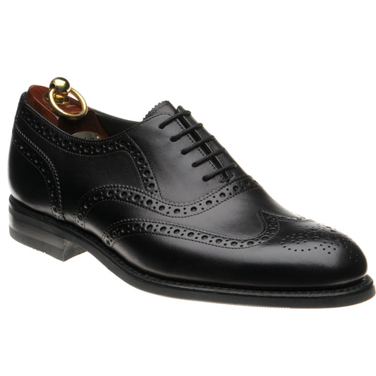 Product image for Loake Hepworth mens hybrid-soled brogues in black calf (second)