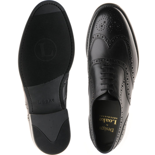 Product image for Loake Hepworth mens hybrid-soled brogues in black calf (second)