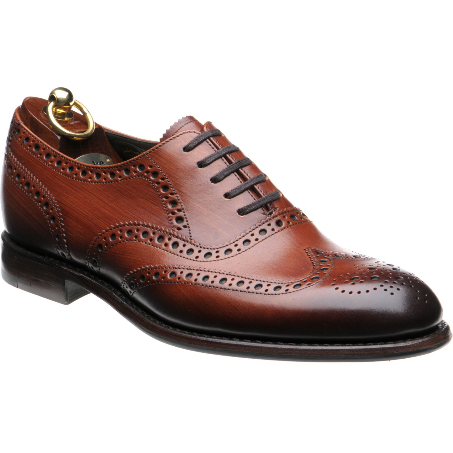 Product image for Loake Hepworth mens hybrid-soled brogues in chestnut calf (second)
