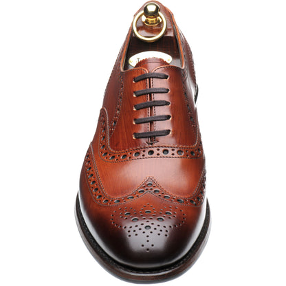 Product image for Loake Hepworth mens hybrid-soled brogues in chestnut calf (second)