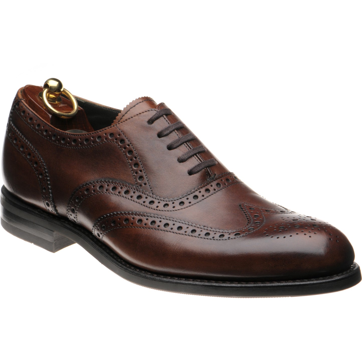 Product image for Loake Hepworth mens hybrid-soled brogues in dark brown calf (second)