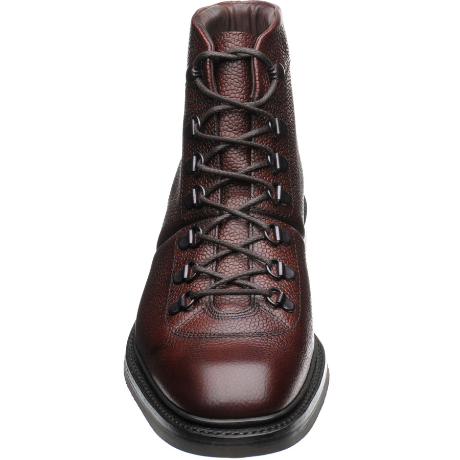 Product image for Loake Hiker mens rubber-soled boots in oxblood grain calf (second)