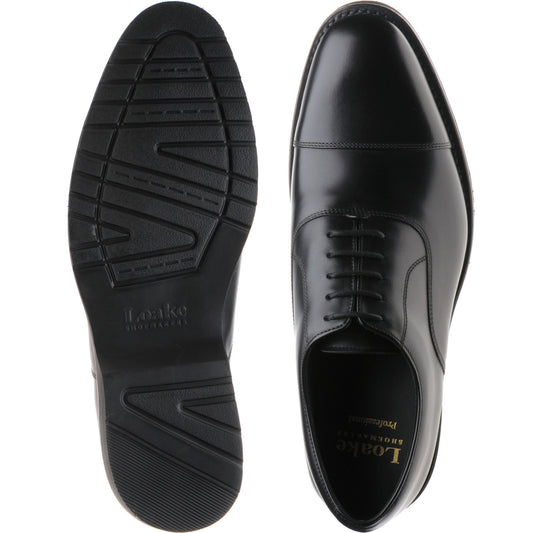 Product image for Loake Hitchcock mens rubber-soled Oxfords in black calf (second)