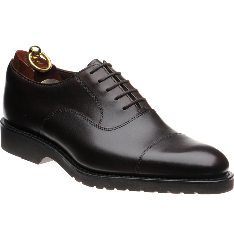 Product image for Loake Hitchcock mens rubber-soled Oxfords in dark brown calf (second)