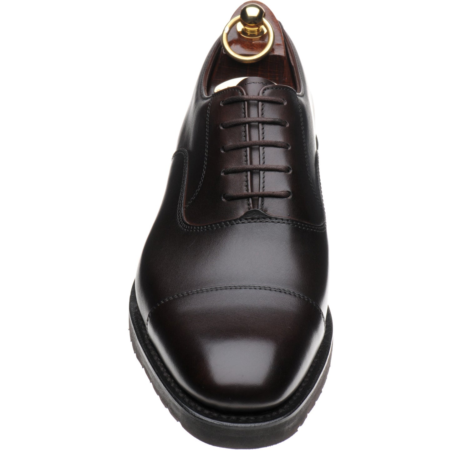 Product image for Loake Hitchcock mens rubber-soled Oxfords in dark brown calf
