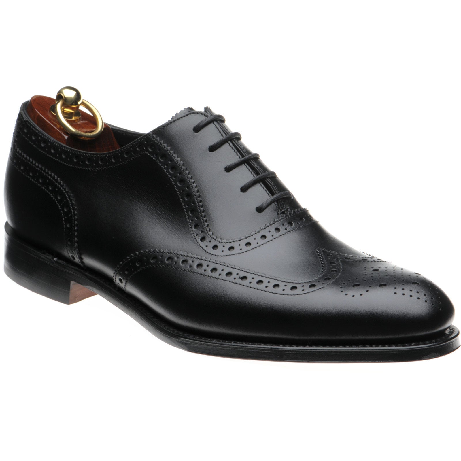 Product image for Loake Hodges mens brogues in black calf (second)