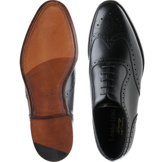 Product image for Loake Hodges mens brogues in black calf (second)