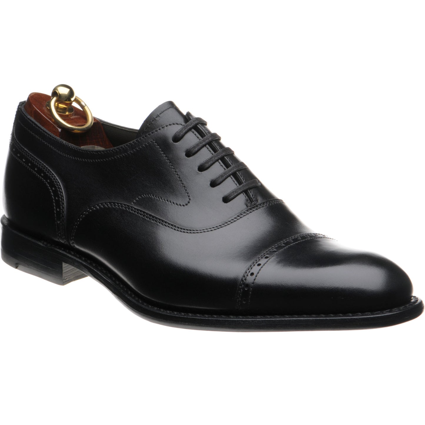 Product image for Loake Hughes in black brushpainted calf
