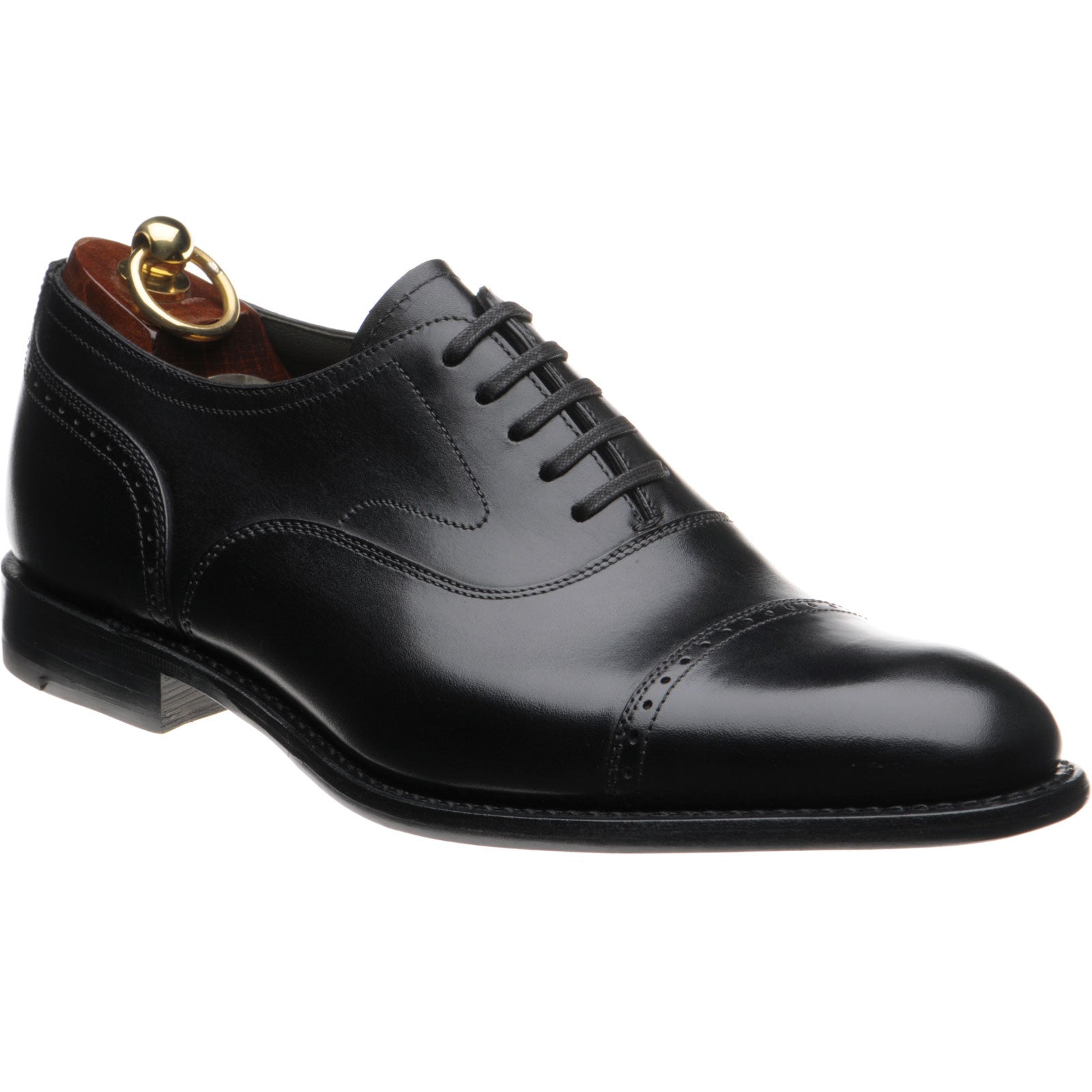 Product image for Loake Hughes in black brushpainted calf