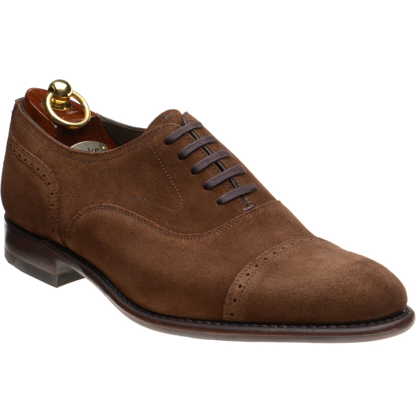 Product image for Loake Hughes mens hybrid-soled semi-brogues in brown suede (second)