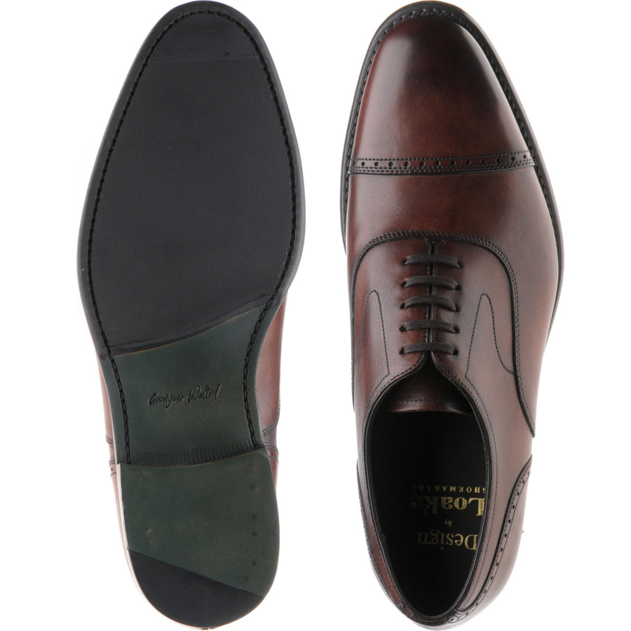Product image for Loake Hughes in burgundy brushpainted calf