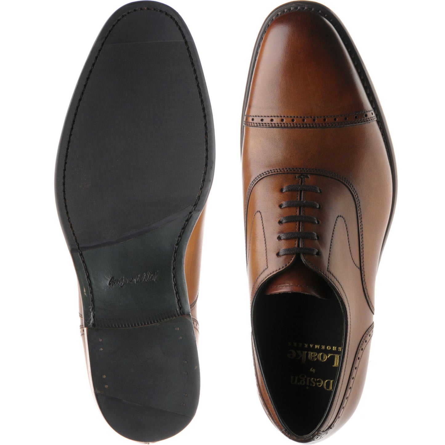 Product image for Loake Hughes in chestnut brushpainted calf