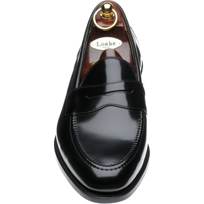 Product image for Loake Imperial mens loafers in black polished (second)