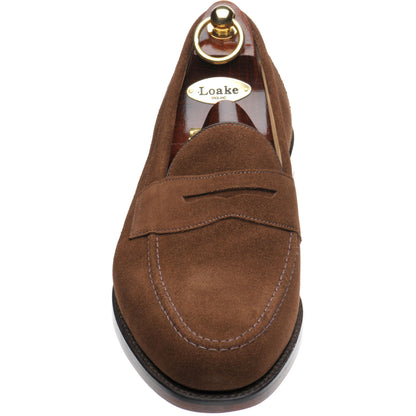 Product image for Loake Imperial mens loafers in brown suede (second)