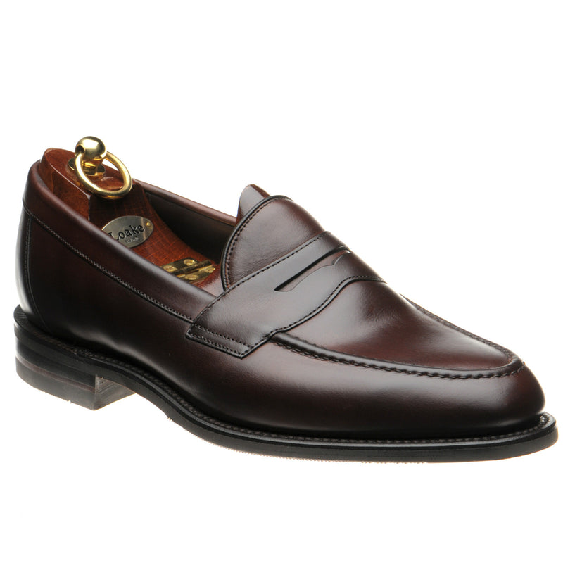Product image for Loake Imperial Rubber mens rubber-soled loafers in dark brown waxy (second)