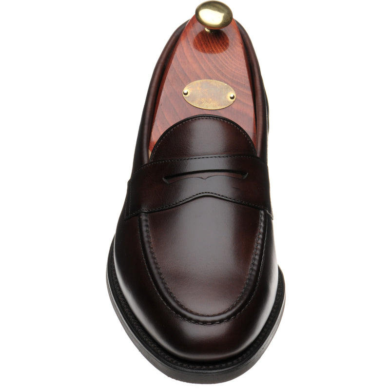 Product image for Loake Imperial Rubber mens rubber-soled loafers in dark brown waxy (second)