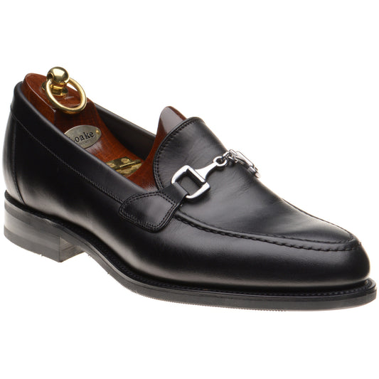 Product image for Loake Kensington mens rubber-soled loafers in black calf (second)