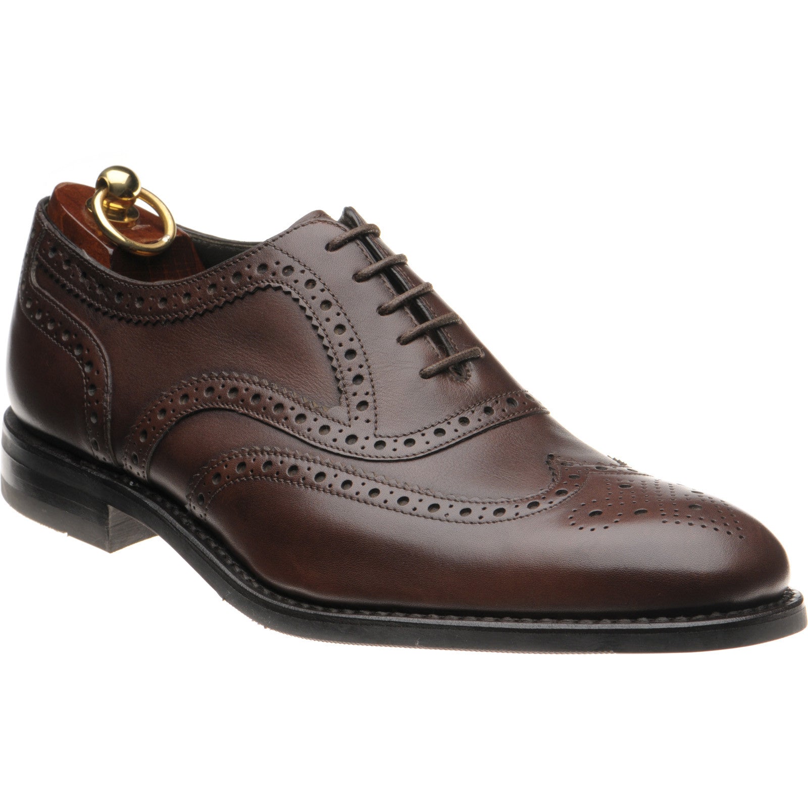 Product image for Loake Kerridge mens rubber-soled brogues in brown calf (second)