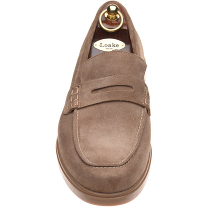 Product image for Loake Lucca mens rubber-soled loafers in flint suede (second)
