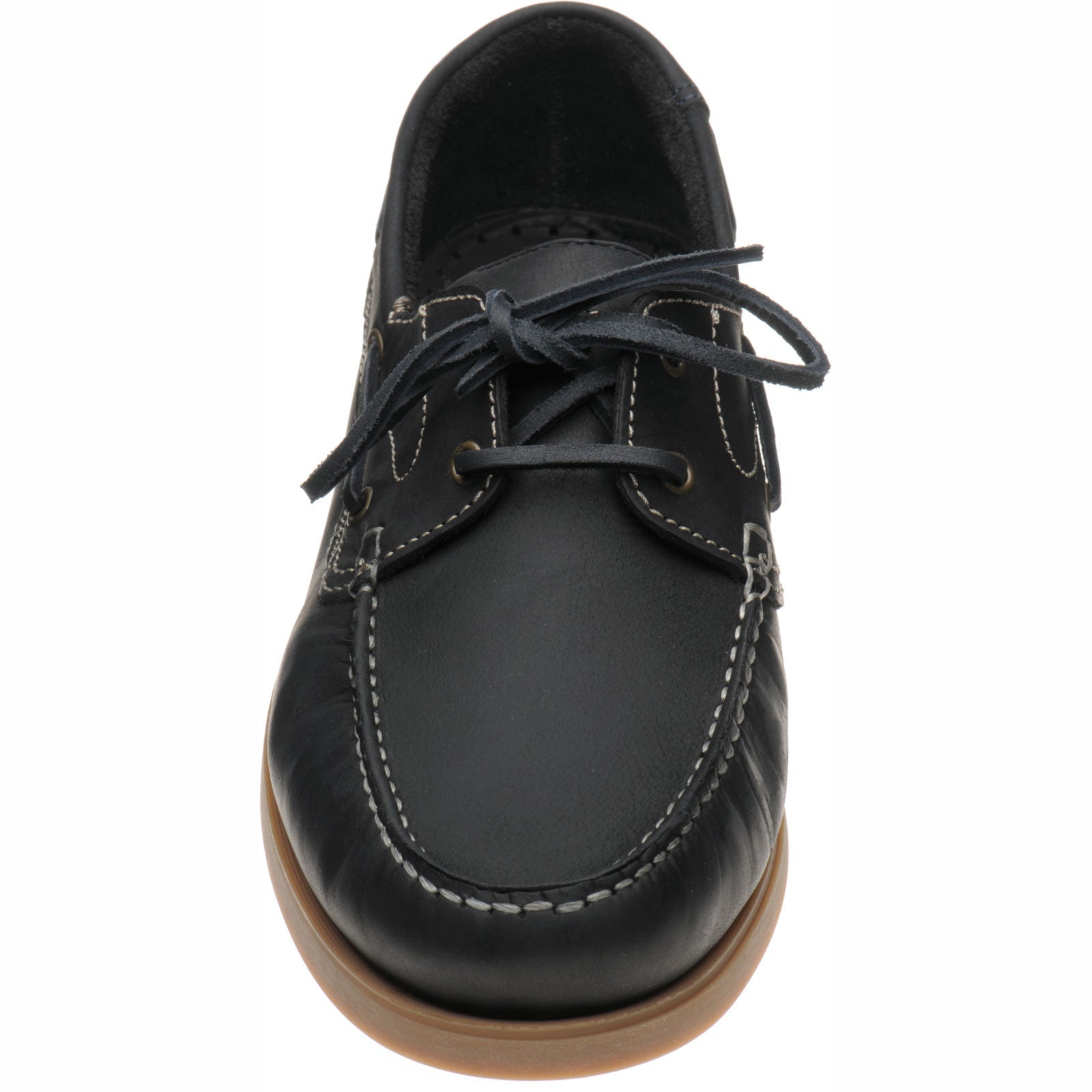 Product image for Loake Lymington mens rubber-soled deck shoes in navy nubuck (second)