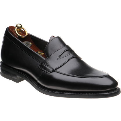 Product image for Loake Lynch mens rubber-soled loafers in black calf (second)